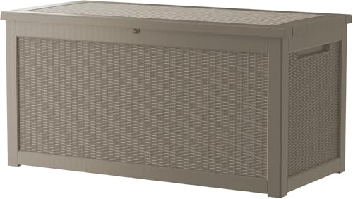 320 Gallon Outdoor Storage Box Wateproof, Extra Large Storage Organizer for Patio Furniture Accessories, Garden Tools, Indoor Storage for Cushion, Slate Grey - color: Grey, size: 320GAL