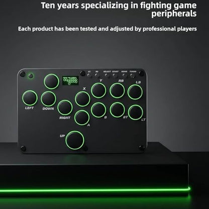 XIAO SHI MIN STORY Leverless Arcade Stick, All-Button Fight Controller with 13 Keys, RGB Lights, Hot-Swappable for PS4/PS3/PC/Switch, Arcade Fight Stick BlackStreet Fighter Style Gaming Keyboard
