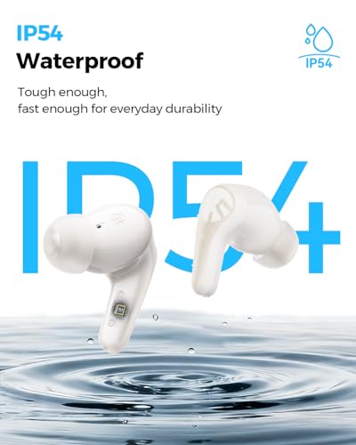 SoundPEATS C30 - True Wireless Earbuds - Bluetooth Headphones 6.0 - Beige | Hybrid ANC LDAC Hi-Res Audio 52H Playtime -52dB Adaptive Noise Cancelling 6-Mic Clear Call 12mm Driver Multi-Point IP54 - color: Beige