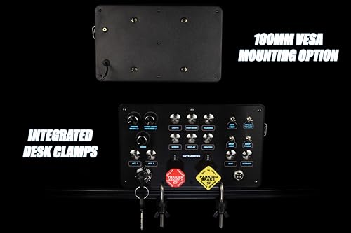 SIM-PANEL Classic 2 Button Box for ATS/ETS2 (American Truck Simulator/Euro Truck Simulator) (Premium Black Brushed Aluminum Finish with CB Communications) - style: Premium Black Brushed Aluminum Finish With CB Communications