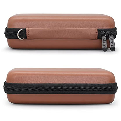 sisma 80 Switch Game Case - Compatible with Nintendo Switch & PS Vita, Hard Shell Game Cartridges Holder Storage Case Travel Carrying Bag for Games & SD Cards, Brown - color: Brown