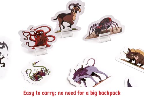 Hexers Beasts Monster and Animals DM Starter Set Flat 2D Miniatures for Tabletop Gaming Compatible with Dungeons and Dragons D&D DND Pathfinder RPG Play Mini Figures Figurines Minis for 5e Campaign