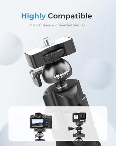 UBeesize Phone Tripod Pro S, Flexible Desk Stand with Wireless Remote, Mini Holder for Camera and GoPro - style: Tripod S