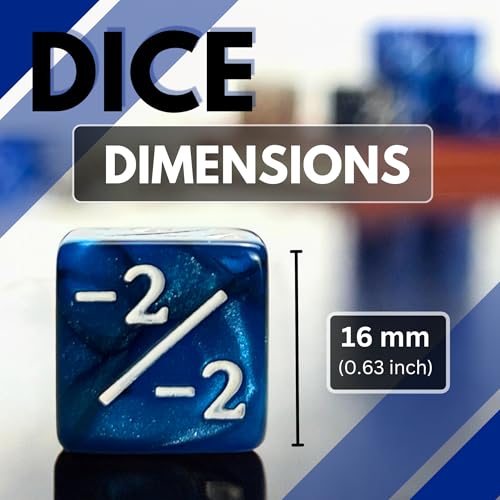 Luck Lab MTG Magic Life Counter Dice, 48 PCS - Compatible w/Magic Card Game Accessories, CCG Creature Stats w/ 2 Dice Bags (Blue Pearl, Blue Swirl, White Pearl, Black Pearl) - color: Blue Pearl, Blue Swirl, White Pearl, Black Pearl