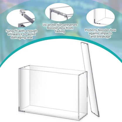 Cinnvoice 1 Pcs Acrylic Magnetic Case Booster Box Protective Case Stackable 4mm Thick Magnetic Closure Gifts for Collectors, Cards Not Included (Compatible with Charizard X ex UPC) - style: Compatible with Charizard X ex UPC