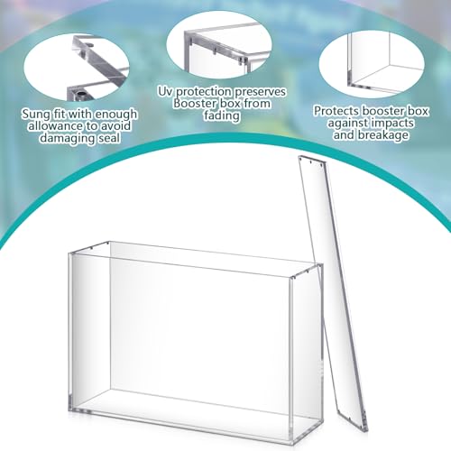 Cinnvoice 2 Pcs Acrylic Magnetic Case Booster Box Protective Case Stackable 4mm Thick Magnetic Closure Gifts for Collectors, Cards Not Included (Compatible with Charizard X ex UPC) - style: Compatible with Charizard X ex UPC