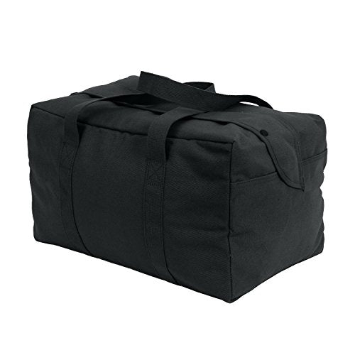 Rothco Canvas Small Parachute Cargo Bag, Black - color: Black