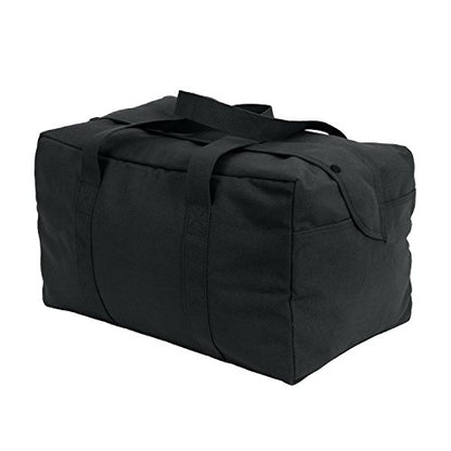 Rothco Canvas Small Parachute Cargo Bag, Black - color: Black