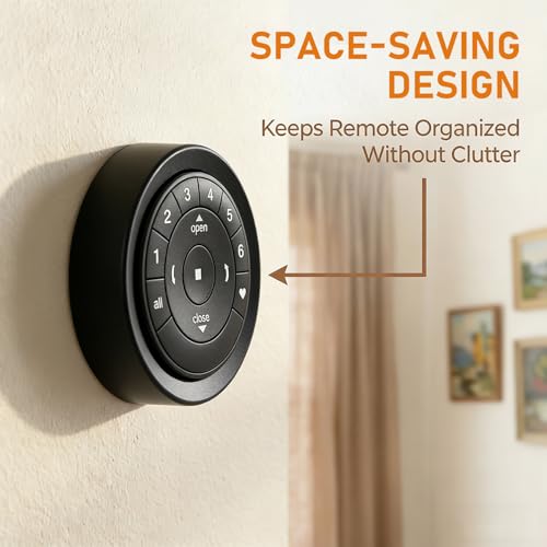 Surface Mount Bracket Station Wall Mount Holder for Hunter Douglas PowerView Remote Control Generation 2 (Black) - color: Black