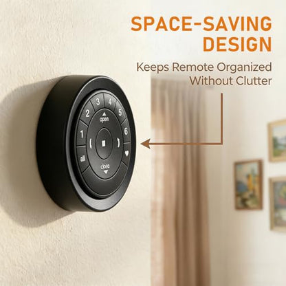 Surface Mount Bracket Station Wall Mount Holder for Hunter Douglas PowerView Remote Control Generation 2 (Black) - color: Black