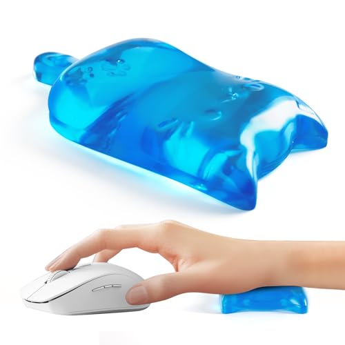 Cute Wrist Rest for Mouse-Non-Skid Backing,Wrist Rest Pad for Office Work & Gaming,Mouse Pad Keyboard Computer Elbow Support Pad Suitable for Laptops, Desks, and Office Supplies - color: Blue-cat Shape