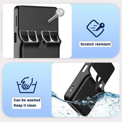 for R36S Silicone Case, Soft Skin for R36 S Handheld Game Console Accessories, Anti-Scratch Washable Silicone Cover with Lanyard (Black) - color: Black