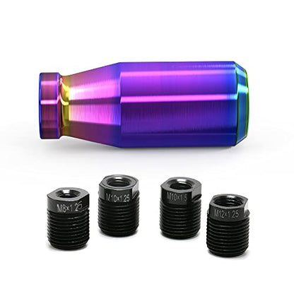 Multicolor 6 Speed Weighted Manual Automatic Gear Shifter Shift Knobs Lever with 4 Metal Adapters Fit Compatible with Manual Cars Most Automatic Cars - color: AAL-C-04-02