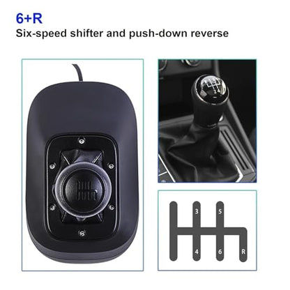 DOYO Gear Shifter for Logitech G29 – Racing Wheel Gear Shifters,Durable 6-Speed H-Pattern Shifter with Push-Down Reverse, Secure Mount for Racing Simulation - color: Black-Gear Shifter for Logitech G29