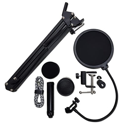 THRONMAX M20 USB Microphone Kit 96KHZ/24BIT Plug & Play Podcast Condenser Microphone with Professional Sound Chipset for PC Karaoke, YouTube, Gaming Recording (Black)