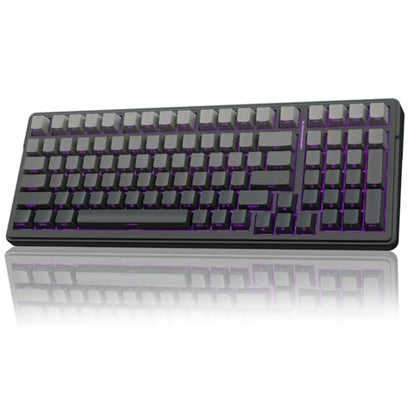 AULA F99 Wireless Mechanical Keyboard,Gasket Structure Hot Swappable Custom Keyboard,RGB Backlit,Creamy Sound,Side Printed PBT Keycaps,2.4GHz/USB-C/BT5.0 Computer Gaming Keyboards - color: Black