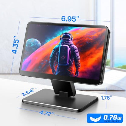 ROADOM 7" Touchscreen Monitor, 1024x600 IPS Raspberry Pi Screen, HDMI | 5-Point Touch, Dual Speakers, Plug & Play, Pi 5/4/3/Zero, Home Assistant, Gaming, PC Sub-Monitor, 3 Display Modes, with Case - size: 7 Inch