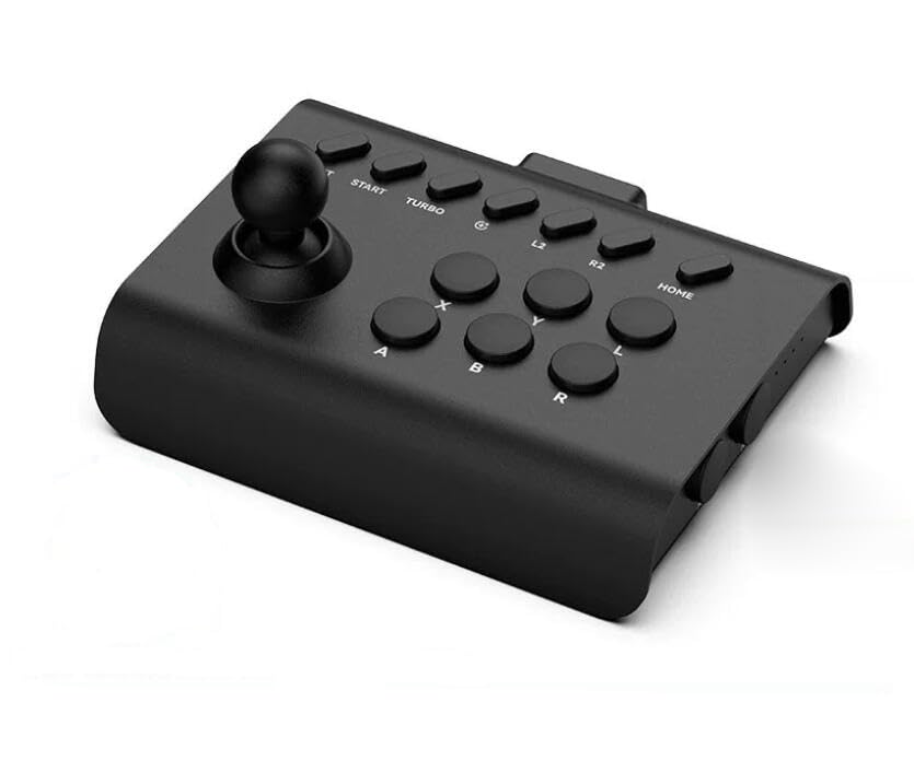 Melody Sophia Wireless Arcade Fight Stick Joystick for PS4 PS3 Switch PC Mini Retro Game Joystick Fighting Controller (Black) - color: Black