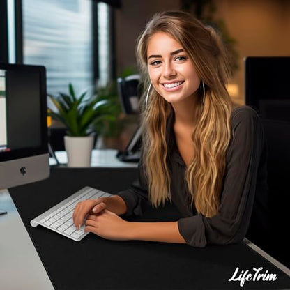 LifeTrim Huge 46”x17” 5mm Gaming Mouse Pad Large Mouse Pad for Desk Gaming Giant Black XXL Thick Long Extra Large Extended Big Gamer Desk Mat - size: 46" x 17"
