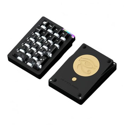 STARS21 Mechanical Number Pad,Aluminum CNC VIA/QMK Programmable Macro Numpad Gasket Hot Swappable Wireless Numeric Keypad BT5.0/2.4Ghz/USB-C RGB Gaming Keypad for Laptop/PC/Office (Black) - color: Black