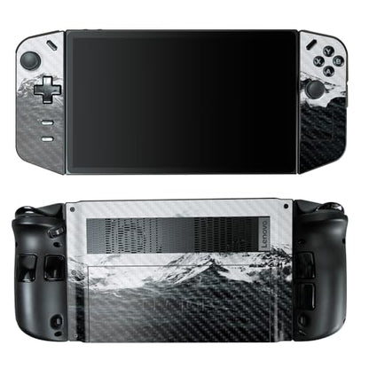 Carbon Fiber Gaming Skin Compatible with Lenovo Legion Go - Mountain Waves - Premium 3M Vinyl Protective Wrap Decal Cover - Easy to Apply | Crafted in The USA by MightySkins - color: Mountain Waves, style: Carbon Fiber Textured Finish