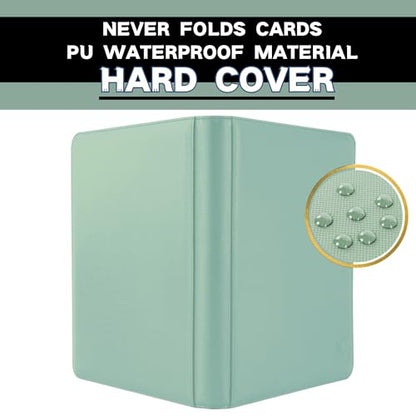1000+ Pockets Trading Card Binder, 16-Pocket Card Ablum Compatible with MTG,Sports Cards & Other Standard Size Trading Cards (Light Green) - color: Light Green