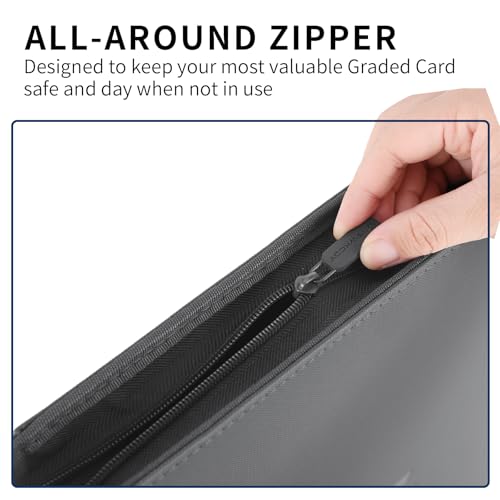 Snekdy premium 1024-pocket trading card binder, 16-pocket cards album, waterproof PU-leather Cover album with side loading, holds gaming, baseball, basketball & sports cards (light grey) - color: light grey