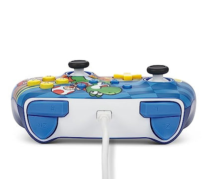 PowerA Enhanced Nintendo Switch and Switch 2 Wired Controller - Mushroom Kingdom Friends, Mario Switch Controller, Mappable Gaming Buttons, Officially licensed - color: Mushroom Kingdom Friends