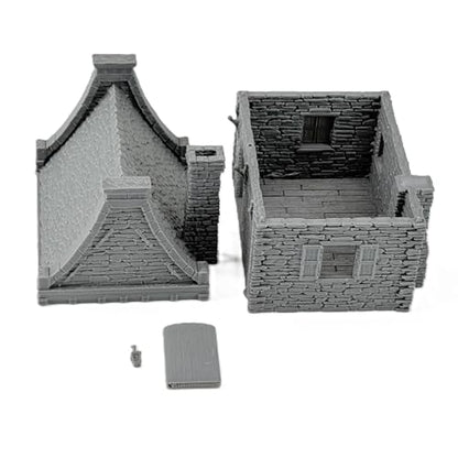 Steele's Residence Terrain 28mm | Stone house terrain for Dungeons & Dragons, tabletop RPGs and wargaming with removable roof and playable interior