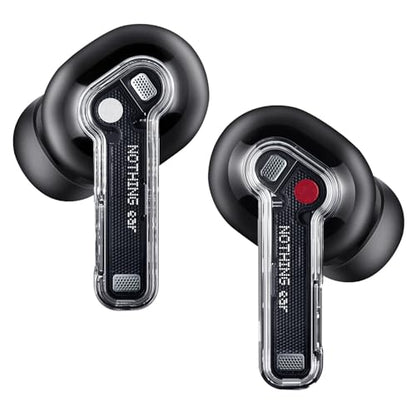 Nothing Ear Wireless Earbuds Bluetooth, 45dB Hybrid Smart ANC Earbuds, 11mm Deep Bass Boost, Hi-Res Audio with LDAC & LHDC 5.0, 6 Mics Call, 40.5H Playtime with Fast Charging Case, ChatGPT Supported - color: Black