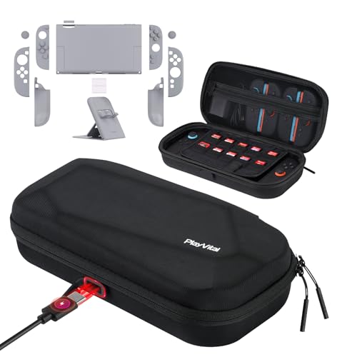PlayVital Hard Case Carrying Case Set for Nintendo Switch 2 Gray