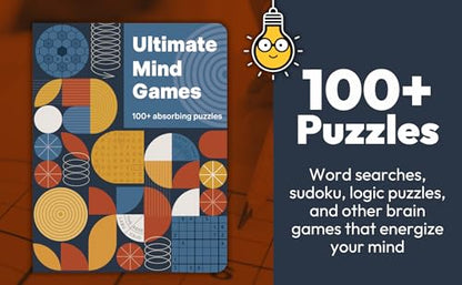 Ultimate Mind Games Pocket Puzzles (Brain Busters) 100+ Word Searches, Sudoku, Logic Puzzles, and More - Concealed Spiral