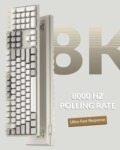 Keychron C2 Pro Wired Mechanical Keyboard with 8K Hz Polling Rate, Full Size Custom RGB Backlit Hot-Swappable, Non-Shine Through PBT Keycaps Compatible with Mac Windows Linux - color: Banana Switch