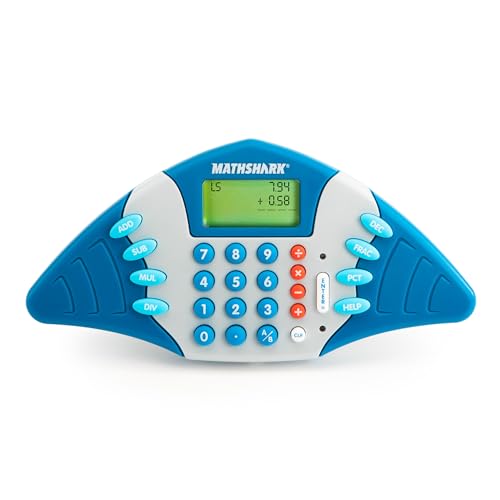 Educational Insights MathShark - Electronic Math Games for Kids Ages 6-8, Handheld Math Game, Addition and Subtraction Toys, Multiplication and Division Games for First Graders, Kids Learning Game
