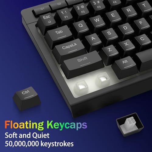 Redragon Wired Gaming Keyboard, RGB Backlit, 60% Compact Membrane Keyboard | Whisper-Quiet with Programmable Macro and Multimedia Keys, Anti-ghosting, Spill Resistant for Win/MAC/PS/Xbox