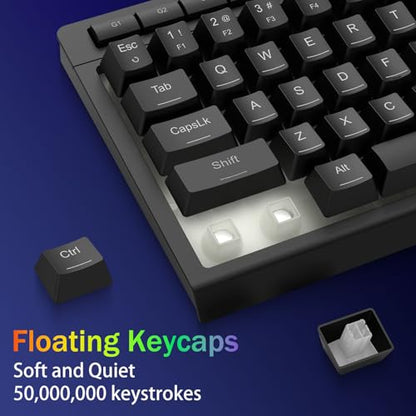 Redragon Wired Gaming Keyboard, RGB Backlit, 60% Compact Membrane Keyboard | Whisper-Quiet with Programmable Macro and Multimedia Keys, Anti-ghosting, Spill Resistant for Win/MAC/PS/Xbox
