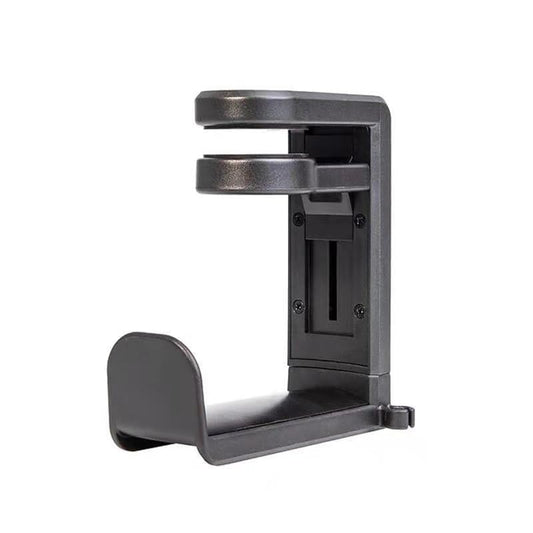 1 pcs Adjustable Headset Hook, Desk Mount Hanger with 360 Degree Swivel Arm and Cable Organizer, Under Desk Earphone Rack for Gaming Workspace, Black