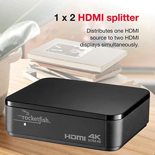 Rocketfish 2-Output HDMI Splitter with 4K at 60Hz and HDR Pass-Through