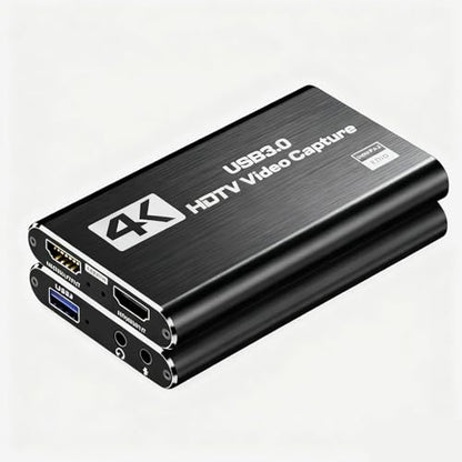 4K Video Capture Card, USB 3.0 HDMI Game Recording Device, Black