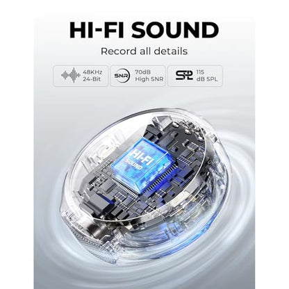 Hollyland Lark M2 Wireless Microphone for iPhone/Camera/Android/PC,48kHz/24-bit High Fidelity Audio,1000ft Range,Noise Cancelling,40H Use for YouTube,Vlog,Streaming,Video Recording(Camera Version)