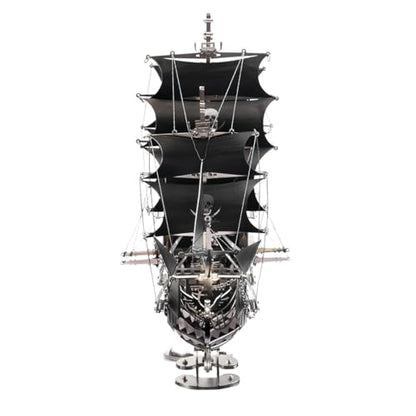 Black Pirate Ship 3D Metal Puzzle for Adults, 300+PCS 3D Metal Ship Model Building Kit, 3D Ship Puzzle Kit Steampunk Ship Jigsaw Assembly Model, DIY Craft Kit Gift