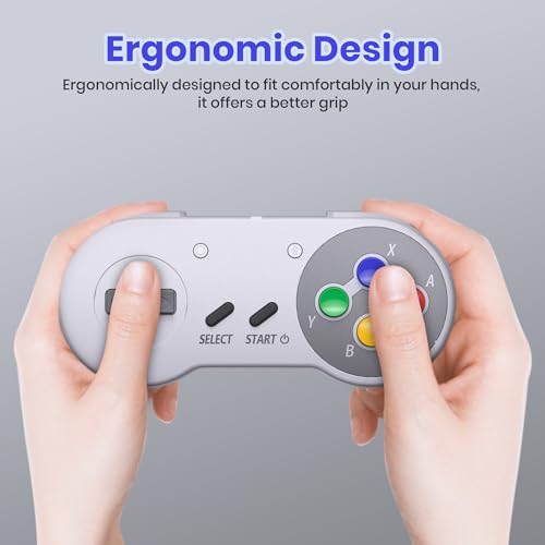 2.4 GHz Wireless SNES Switch Online Controller, USB Receiver, Compatible with Switch/Switch OLED, PC, Mac OS, Android, Steam Deck, Raspberry Pi (Rechargeable) (Plug and Play) (2 Pack) Multicolor - color: Wireless for Switch Multicolor