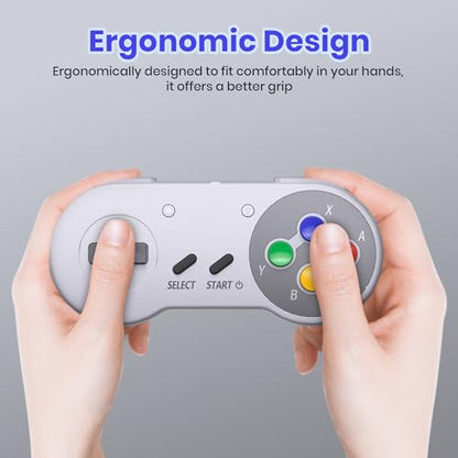 2.4 GHz Wireless SNES Switch Online Controller, USB Receiver, Compatible with Switch/Switch OLED, PC, Mac OS, Android, Steam Deck, Raspberry Pi (Rechargeable) (Plug and Play) (2 Pack) Multicolor - color: Wireless for Switch Multicolor