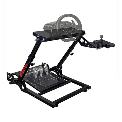 QVWZD Sim Racing Wheel Stand-Pre-assembled & Foldable Steering Frame | Adjustable,Sturdy Construction , Fit For Logitech G920, G923, Thrustmaster T300, T500 and other devices, XBOX, PS and PC