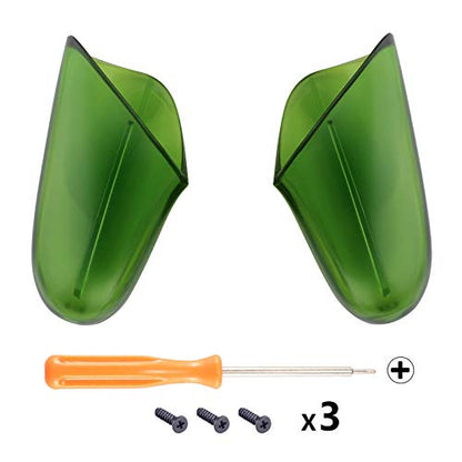 eXtremeRate Transparent Clear Green Replacement Handle Grips for Nintendo Switch Pro Controller, DIY Hand Grip Shell for Nintendo Switch Pro - Controller NOT Included - color: Clear Green
