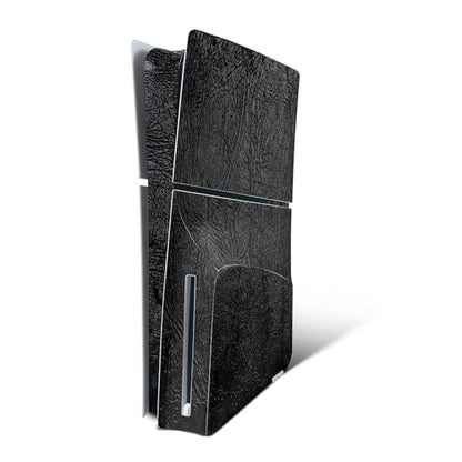 MightySkins Skin Compatible with Playstation 5 Slim Disk Edition Console Only - Black Leather | Protective, Durable, and Unique Vinyl Decal wrap Cover | Easy to Apply | Made in The USA - color: Black Leather, size: Playstation 5 Slim Disk Edition Console