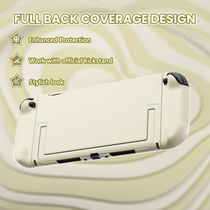 PlayVital Protective Case for Nintendo Switch 2 - Cute Dockable Hard Case Shell for Switch 2 with Thumb Grip & Sticker & Button Caps, Anti-Scratch & Shockproof Cover Skin - Antique Yellow - color: Antique Yellow