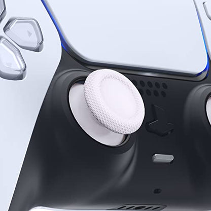 eXtremeRate White Replacement Thumbsticks for PS5 Controller, Custom Analog Stick Joystick for PS4 Controller Universal - color: White