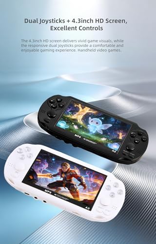 Handheld Retro Game Console, 4.3-inch HD Screen, Dual Joysticks, Built-in Classic Games, Portable Handheld, TV Output, Video Playback, Gaming Save Function, The Ideal Gift