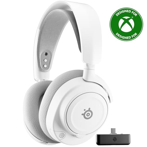 SteelSeries Arctis Nova 7X Wireless Gen 2 Gaming Headset - Real-Time App Control, 50+ HR Play, Neodymium Drivers, Mix 2.4GHz/Bluetooth, Xbox, PC, PS5/PS4, Switch 1/2, Mobile - White - color: White, style: Xbox | PC